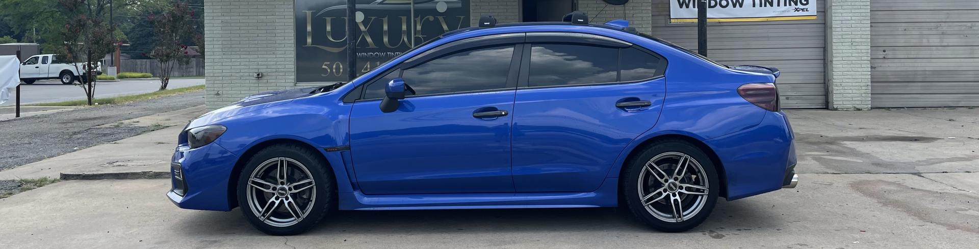 clean blue car