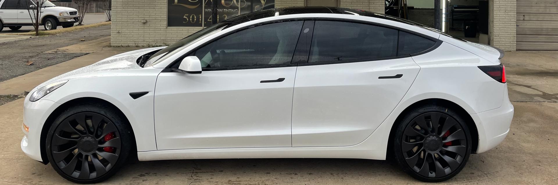 white car with xpel window tint
